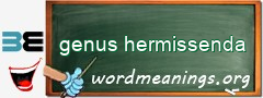 WordMeaning blackboard for genus hermissenda